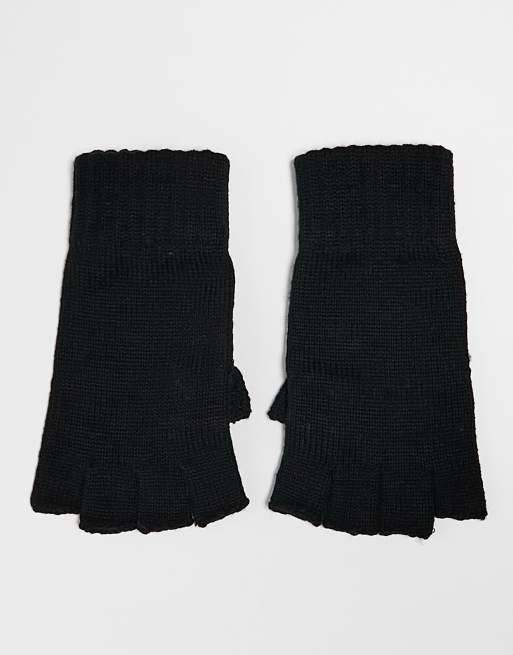 Weekday – Wood – Svarta fingerlösa vantar i unisex-modell