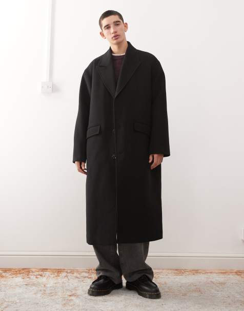 Weekday wool blend coat in black - view 1