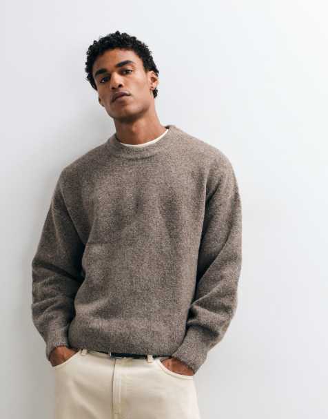 Weekday wool blend jumper in dark mole melange - view 1