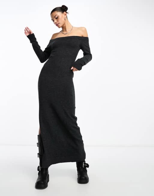 Asos black sweater store dress