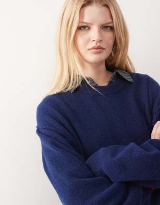 Weekday Wool Blend Sweater In Blue