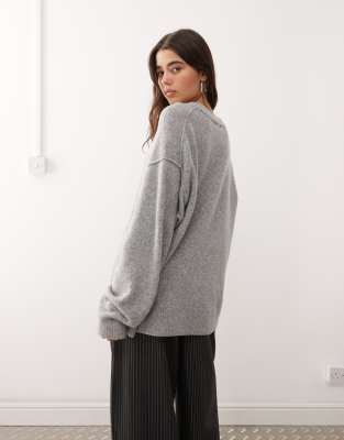 Weekday Wool Blend Sweater In Gray