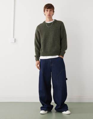 Weekday Wool Blend Sweater In Green
