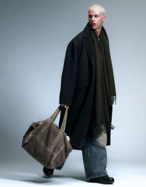 Weekday wool look coat in black - view 1