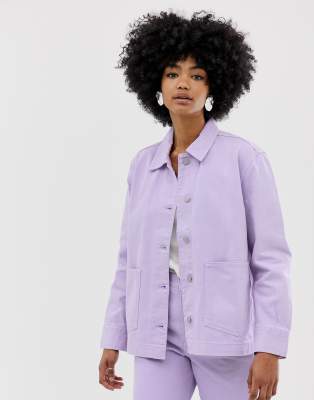 lilac denim jacket