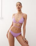 [Weekday] Weekday wrap around triangle bikini top in purple S Purple