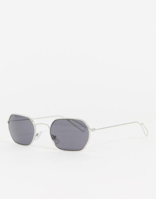 Weekday - Yachy - Lunettes de soleil hexagonales - Argenté