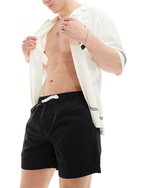 Weekday Zed regular fit shorts in black