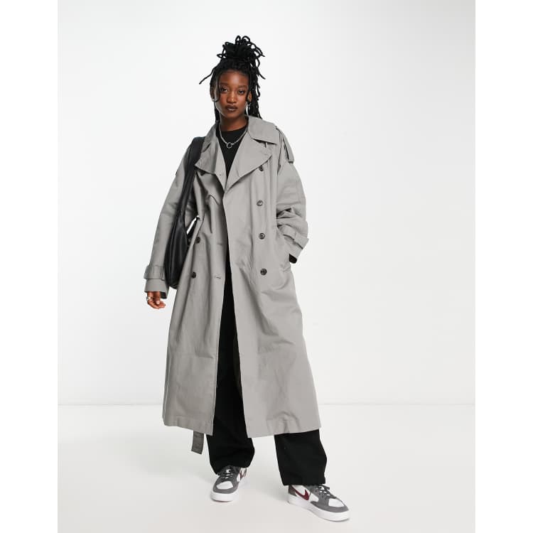 Gray clearance trench coat