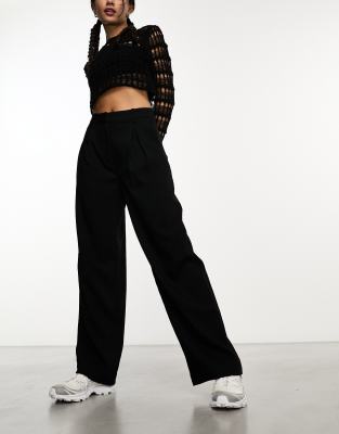 Weekday Zia slouchy pants in black