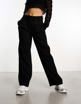 Weekday Zia slouchy pants in black | ASOS