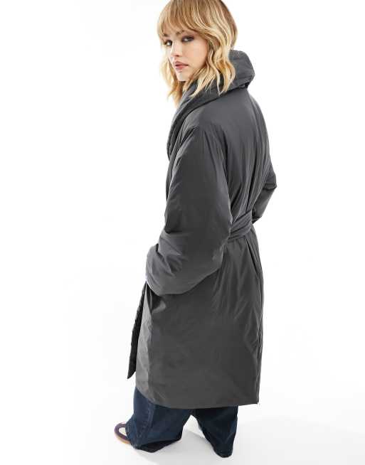 Belt hot sale padded coat