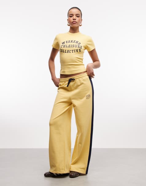 Weekend Collective athleisure co-ord in yellow - view 1
