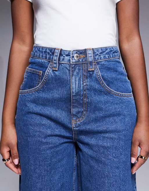 Weekend Collective baggy barrel fit jeans in mid blue wash, 5 of 5
