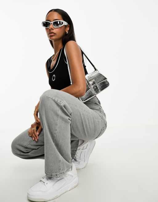 Weekend Collective - Baggy-fit jeans in grijze wassing, 5 van 5