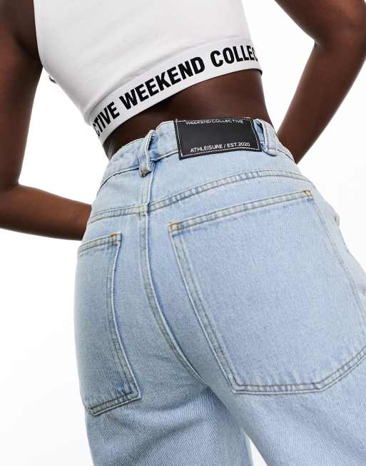 Weekend Collective baggy fit jeans in vintage light wash blue, 5 of 5
