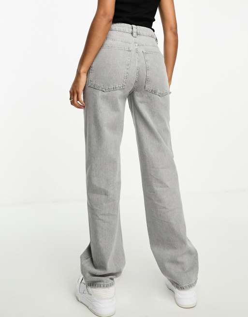 [ ] Wide Leg Fit Gray Wash Jeans ★大人気★ ONLY Juicy high rise wide leg jeans in gray wash | ASOS
