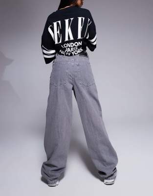 Asos Weekend Collective Weekend Collective Baggy Fit Jeans In Gray