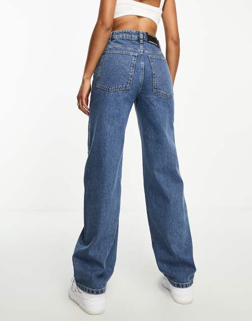 Weekend Collective - Baggy jeans in middenblauw met wassing, 2 van 5