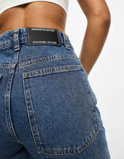 Weekend Collective - Baggy jeans in middenblauw met wassing, 3 van 5