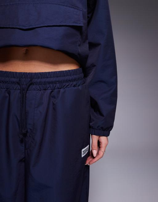 Weekend Collective barrel leg nylon sweatpants in navy - part of a set, 4 of 5