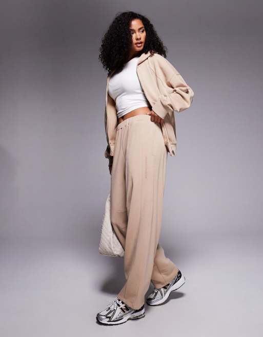 Weekend Collective barrel leg trackies in chocolate (part of a set)