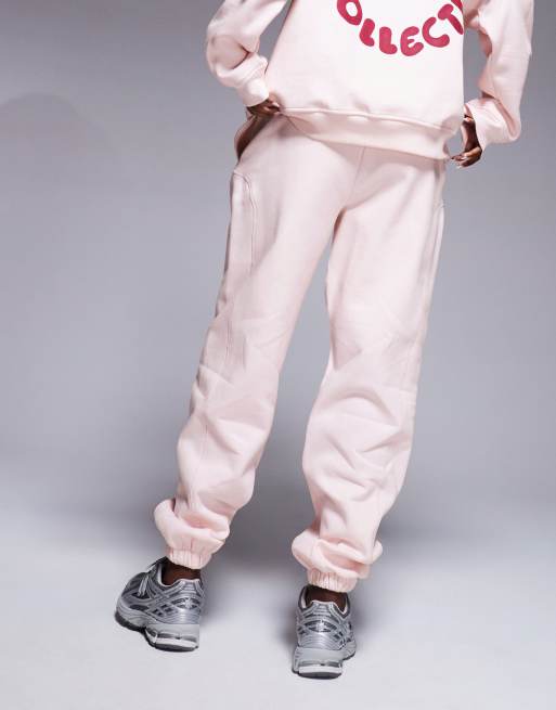 Weekend Collective bubble graphic cuffed sweatpants in pink