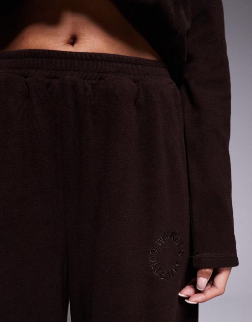 Weekend Collective – Chokladbruna, vida byxor i stretchig mikrofleece, del av set, 3 av 5