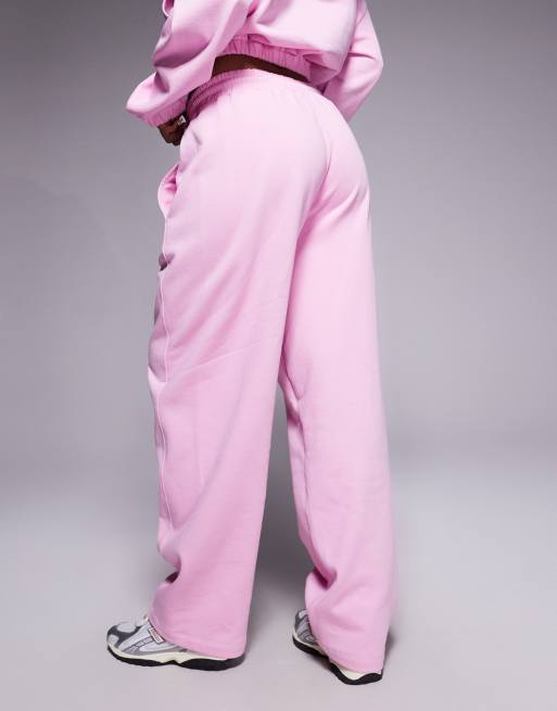 Weekend Collective co-ord barrel leg jogger with seam detail in pink, 2 of 5