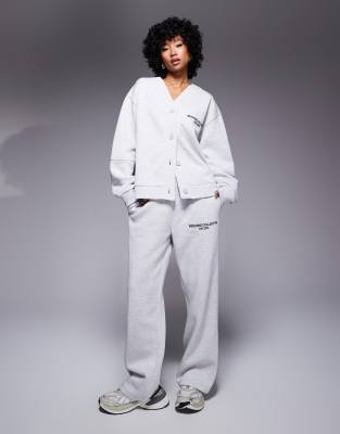 ASOS Weekend Collective Weekend Collective co-ord heavyweight straight leg jogger in ice marl-Grey