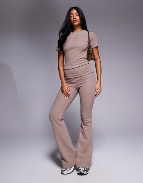 Weekend Collective co-ord in mocha waffle - view 1
