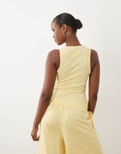 Weekend Collective co-ord racer-top med grafik i buttermilk, 4 af 4