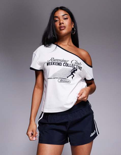 Weekend Collective co-ord runner graphic in navy - view 1
