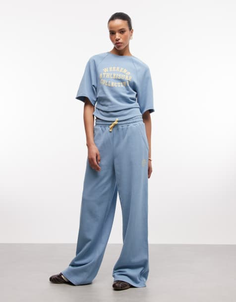 Weekend Collective - Co-ord set in verwassen blauw - view 1