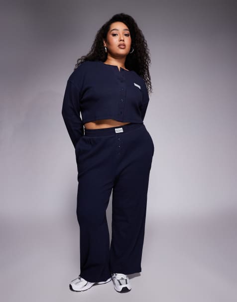 Weekend Collective Curve - Ensemble en nylon gaufré - Bleu marine - view 1