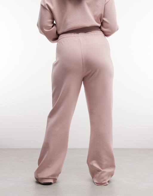 Weekend Collective Curve - Flare-broek met interlock-naden in oudroze, deel van co-ord set, 2 van 5