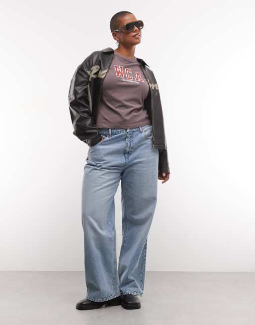 Weekend Collective Curve Icon baby tee with WCA graphic in gray, 3 of 4