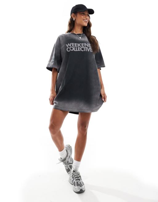 Weekend Collective extreme acid wash t-shirt dress | ASOS