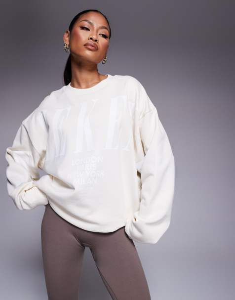 Weekend Collective - Felpa oversize color crema con logo - view 1