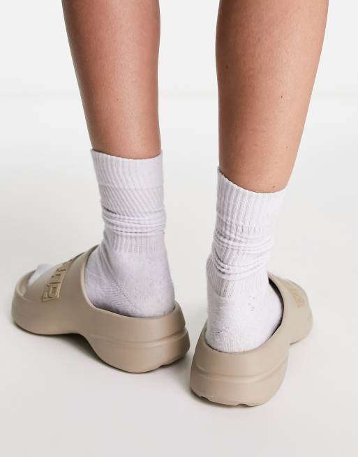 Weekend Collective - Flatform-sliders i beige, 4 af 4