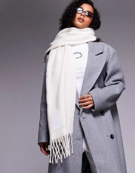 Weekend Collective fluffy scarf in white - view 1