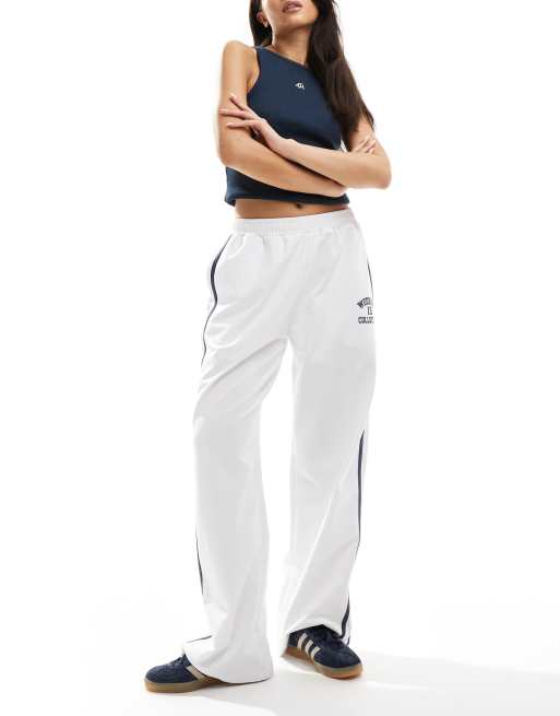 Weekend Collective - Gestreepte oversized joggingbroek met wijde pijpen