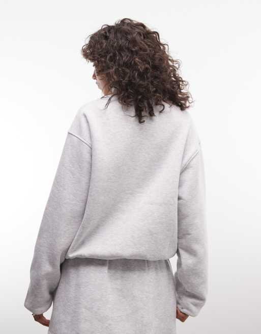 Weekend Collective - Giacca sportiva in jersey grigio mélange con zip, 4 di 4
