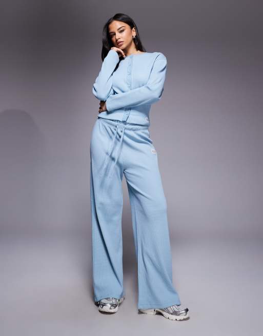 Weekend Collective - Gilet d'ensemble cintré à la taille en tissu gaufré - Bleu cendré, 3 de 4