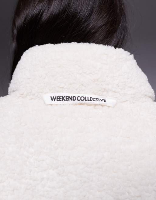 Weekend Collective – Gräddvit, vadderad teddykappa, 3 av 4
