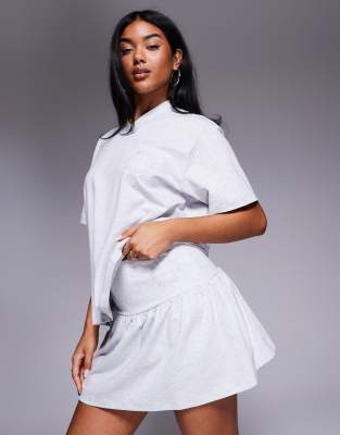 Weekend Collective – Gråmelerad skort med broderad logga, del av set - view 1