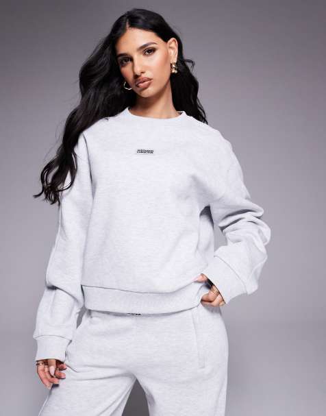 Weekend Collective - Gråmeleret sweatshirt med sømme - Del af sæt - view 1
