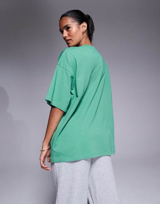 Weekend Collective – Grön t-shirt i oversize med 'Athleisure'-tennistryck, 4 av 4