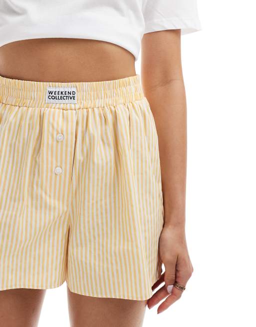 Weekend Collective - Gule boksershorts med striber, 5 af 5