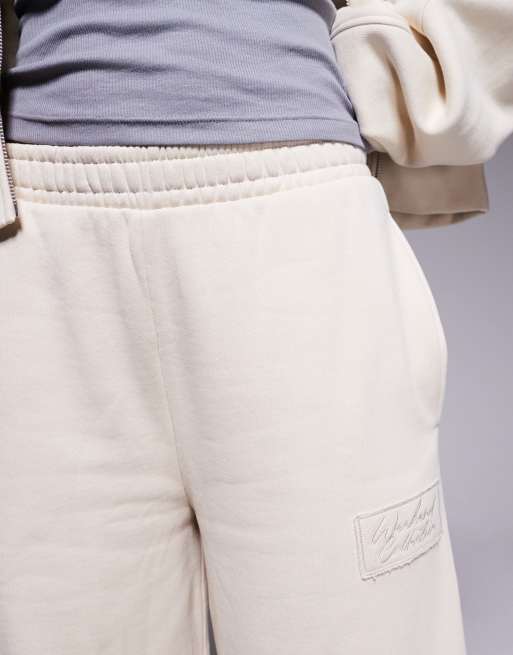 Weekend Collective heavyweight barrel leg sweatpants with scribble graphic in stone - part of a set, 5 of 5